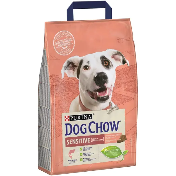 Purina Dog Chow Adult Sensitive, somon, hrana uscata pentru caini adulti cu sensibilitate digestiva, 2.5 kg