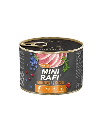 RAFI Mini cu rata, hrana caine talie mica 185g