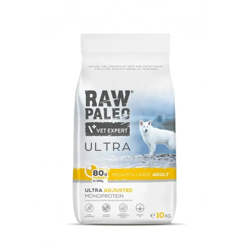 Raw Paleo Ultra Turkey Medium & Large Adult, 10 kg
