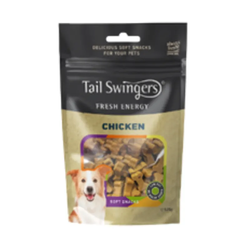 Recompense câini, Tail Swingers, soft snacks pui, 125g Engros