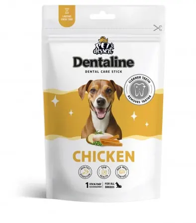 Recompense pentru caini, Pet s Dessert Dentaline Sticks pentru Igiena Dentara cu Pui