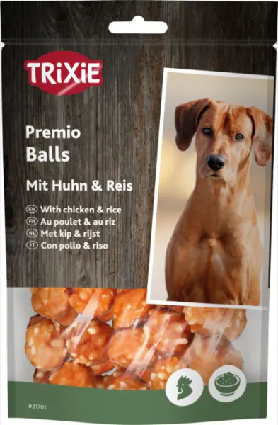 Recompense Pentru Caini, Premio, Bile Cu Orez Si Pui, 80 g
