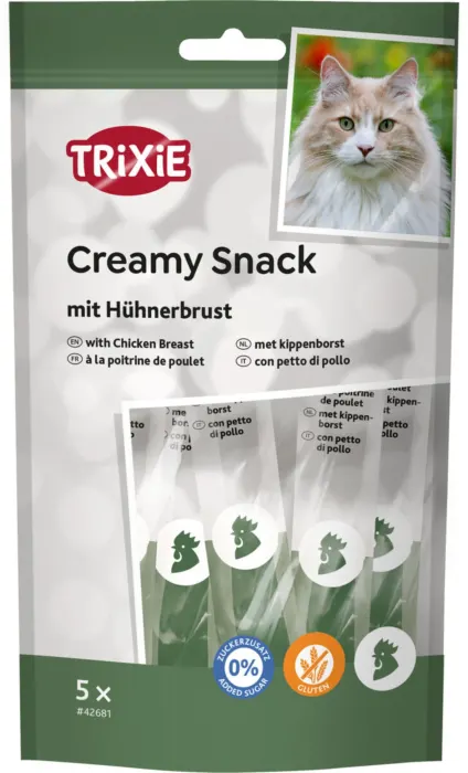 Recompense pentru Pisici, Creamy Snacks cu Pui, 5 x 14 g