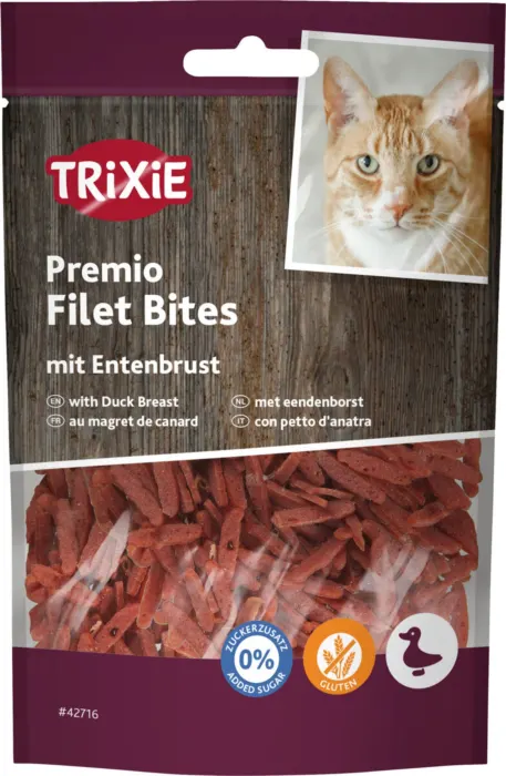 Recompense Pentru Pisici, Premio, Filet Bites Cu Rata, 50 g