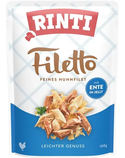 RINTI Filetto in Jelly Chicken&amp;Duck plic hrana in aspic pentru caini 100 g pui si rata