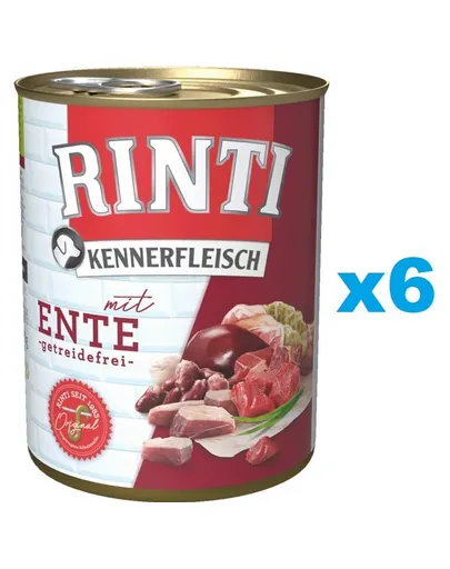 RINTI Kennerfleisch Duck cu rata 6x400 g conserve hrana caini