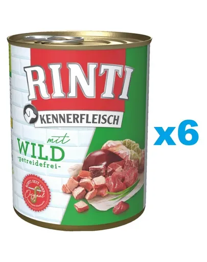 RINTI Kennerfleisch Game cu vanat 6x400 g hrana caine