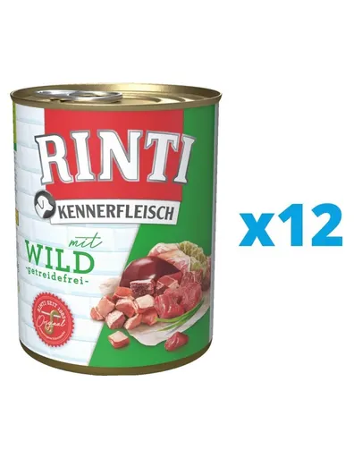 RINTI Kennerfleisch Game hrana umeda cu vanat 12 x 800 g, pentru caini