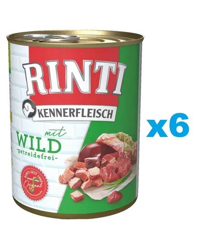 RINTI Kennerfleisch Game vanat 6x800 g conserva hrana