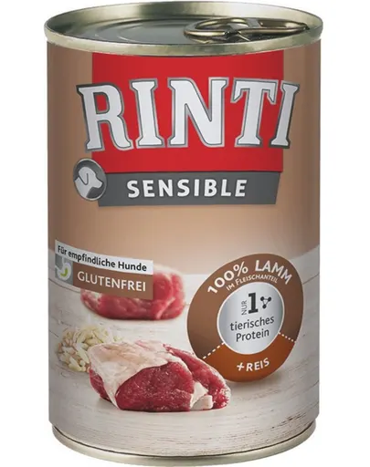 RINTI Sensible cu miel si orez, pentru caini 400 g