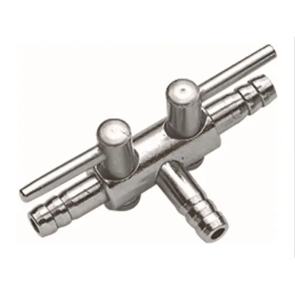 Robinet Hobby metalic dublu pt furtun aer 4/6mm