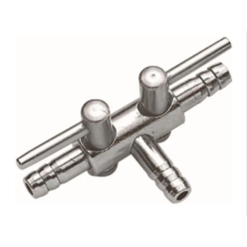 Robinet Hobby metalic dublu pt furtun aer 4/6mm