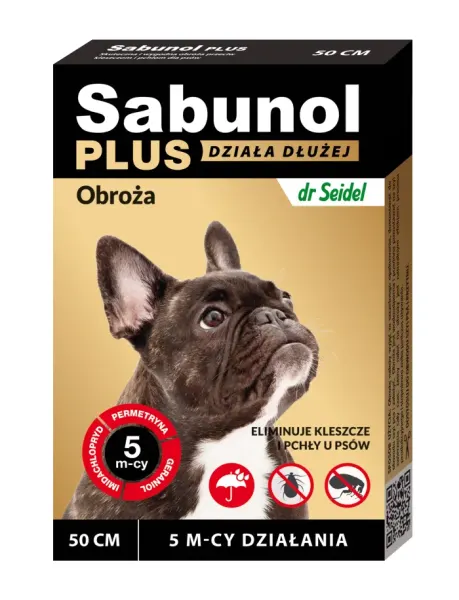 Sabunol PLUS, Zgarda Antiparazitara Caini 10-25 kg (50cm)