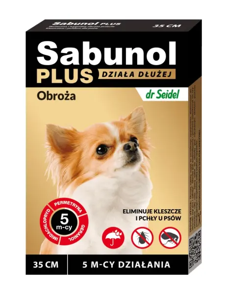 Sabunol PLUS, Zgarda Antiparazitara Caini 2-10 kg (35cm)