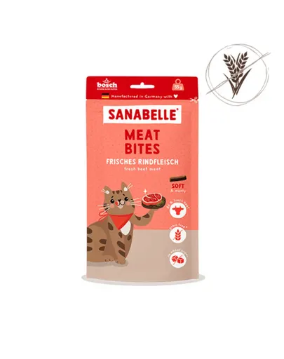 SANABELLE Meat Bites recompense moi pisici cu vită proaspătă 55 g