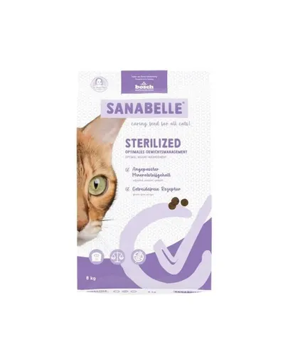 SANABELLE Sterilized 8 kg hrană pentru pisici sterilizate