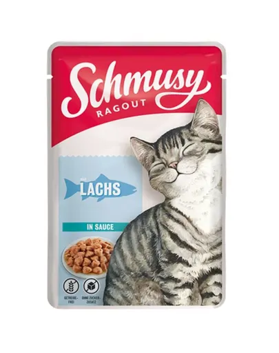 SCHMUSY RAGOUT cu somon in sos, hrana pisica 100 g