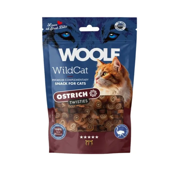 Set 2 x Recompense Pisici Woolf, WildCat Twisties cu Strut 50 g