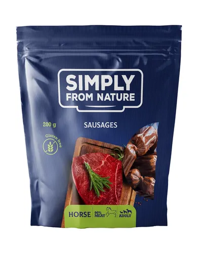 SIMPLY FROM NATURE Carnaciori pentru caini, carne de cal 200 g
