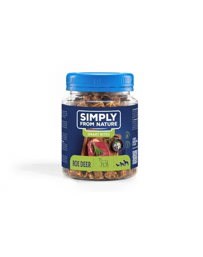 SIMPLY FROM NATURE Smart Bites Snack dresaj caini, din caprioara 130 g
