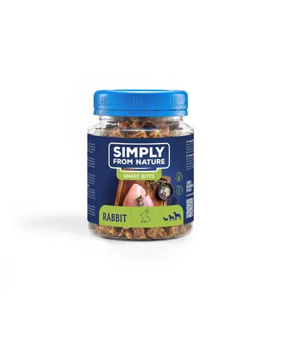 SIMPLY FROM NATURE Smart Bites Snack pentru caini, cu iepure 130 g