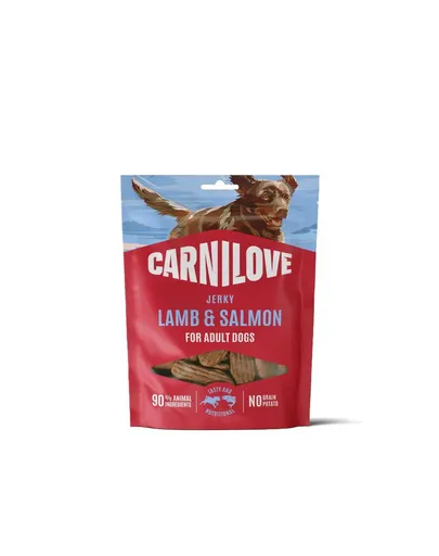 Snack pentru câini CARNILOVE Dog Jerky Lamb with Salmon 100g miel și somon