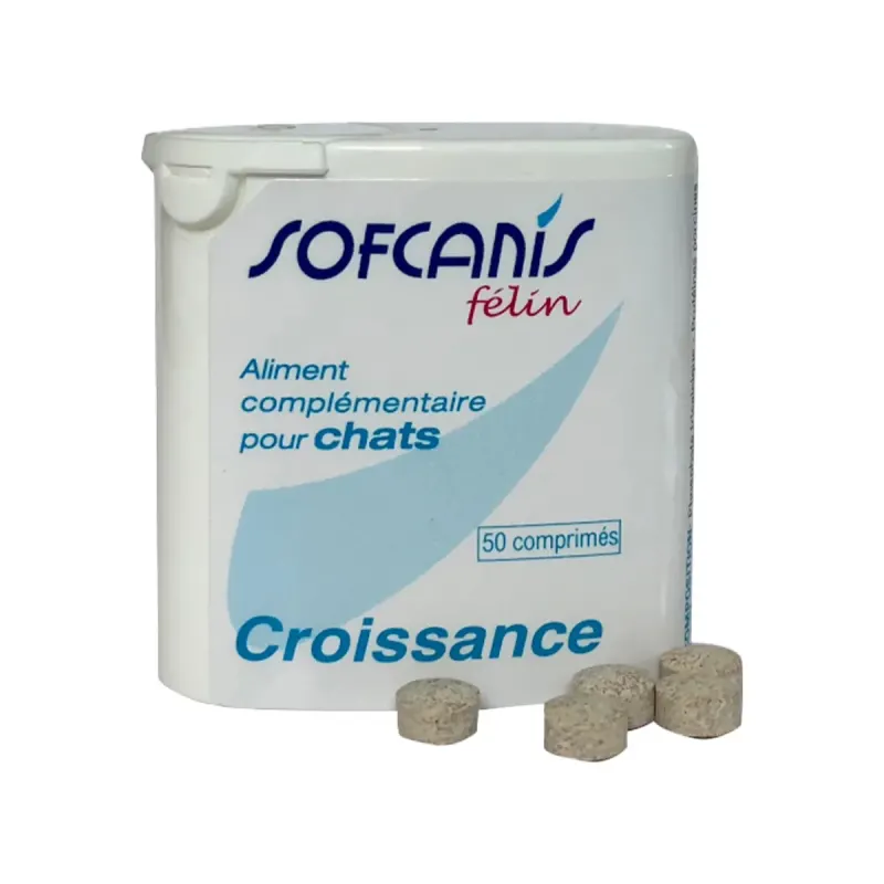 SOFCANIS Croissance, supliment sistem osos pisici junior, comprimate SOFCANIS Croissance, supliment sistem osos pisici junior, flacon, 50 comprimate