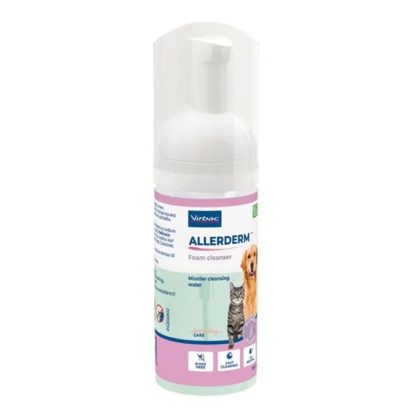 Spuma pentru curatare blana Allerderm Virbac 100 ml