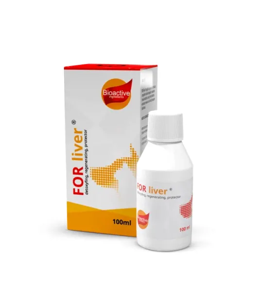 Supliment lichid pentru caini cu afectiuni hepative, FOR liver  detoxyfing, regenerating, protector - 100 ml