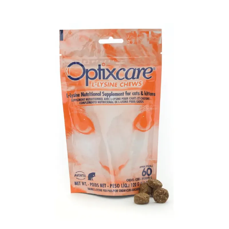Supliment Pisici, Optixcare L-LYSINE CHEWS, 60 tablete