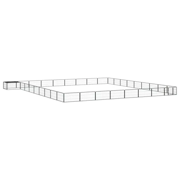 Gossi tarc caini 36 panouri negru 100x50 cm otel vopsit electrostatic