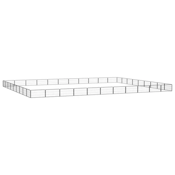 Gossi tarc caini 40 panouri negru 100x50 cm otel vopsit electrostatic