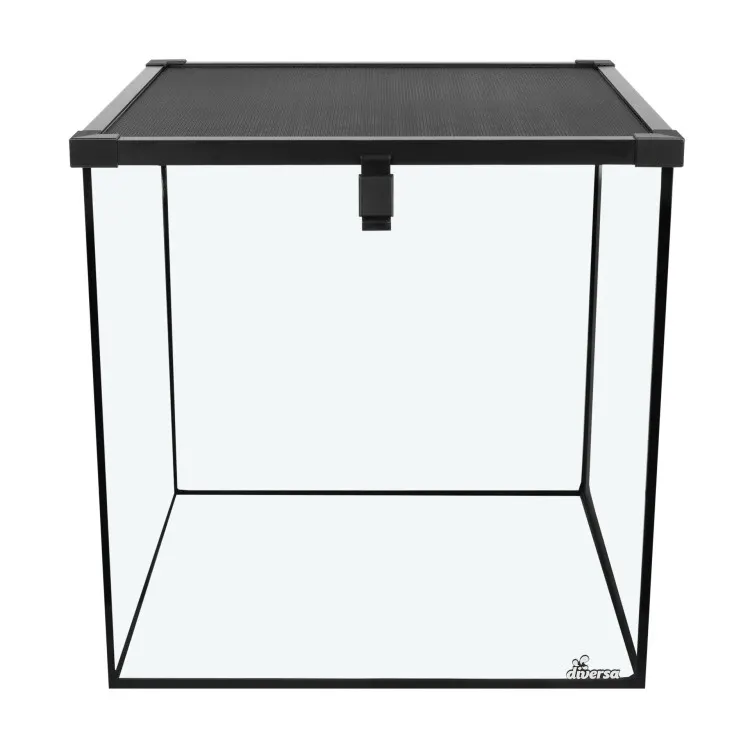Terariu sticla Diversa 40x40x40cm capac plasa glisant