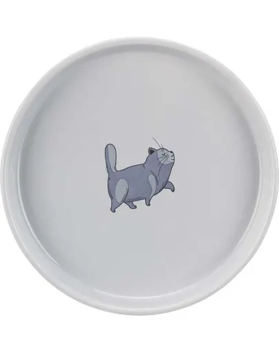 TRIXIE Castron ceramic pentru pisici 0,6L/diam.23cm, gri