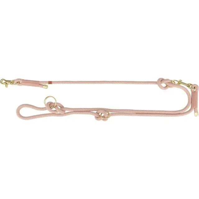 Trixie Lesa Coarda Reglabila, S - XL: 2 m/ 10 mm, Roz/ Roz Pudrat