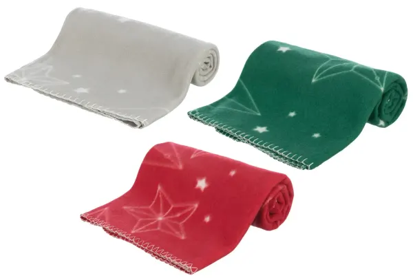 Trixie, patura X-Mas, rosu/ gri/ verde, 924131, 100x70 cm