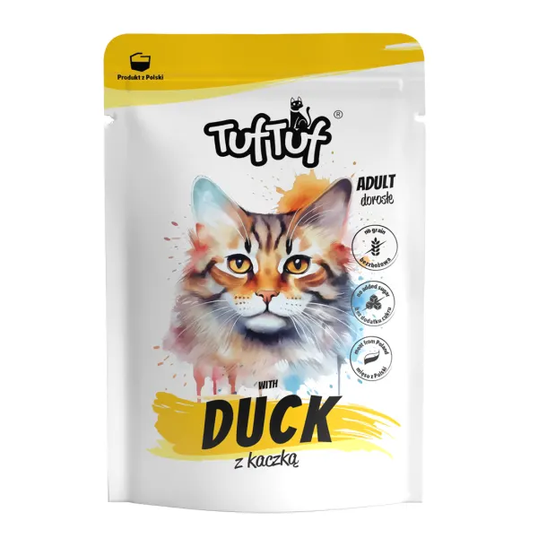 TUF TUF CAT- Hrana umeda cu RATA- plic 100G
