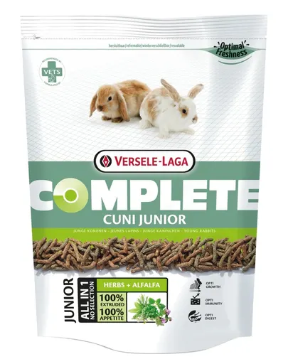 VERSELE-LAGA Cuni Junior Complete Hrana completa pentru iepuri junior, cu lucerna 0.5kg