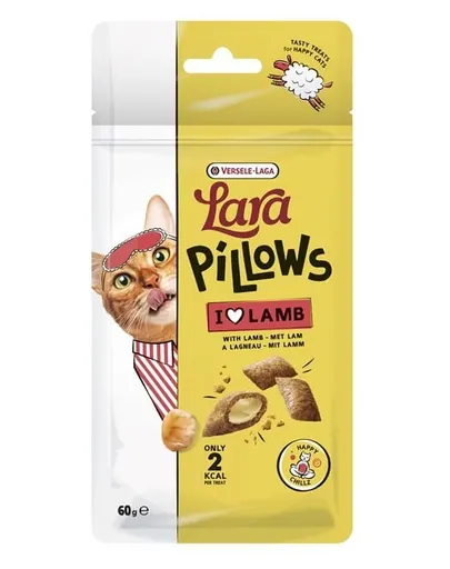 VERSELE-LAGA Lara Snack Pillows with Lamb Happy Chillz 60g snack pisici relaxant,cu miel