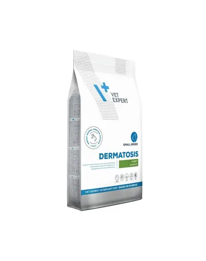 VET EXPERT Veterinary Diet Dermatosis Small Breed 8 kg hrană dietetică pentru câini talie mică cu dermatoze și intoleranțe, cu iepure și cartofi