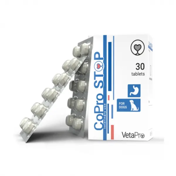 VETAPRO copro stop 30caps cut suport gastrointestinal caini