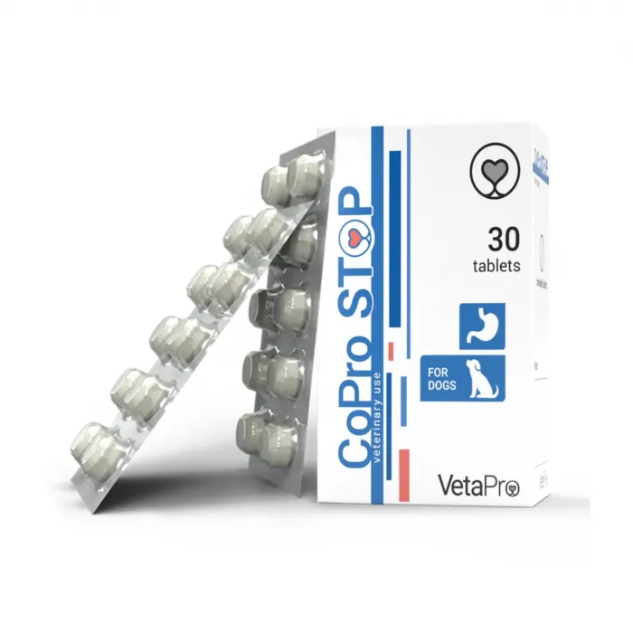 VETAPRO copro stop 30caps cut suport gastrointestinal caini