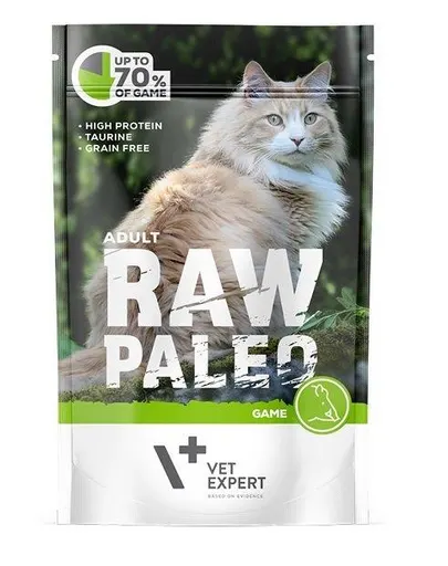 VETEXPERT RAW PALEO Cat Adult cu vânat 100 g