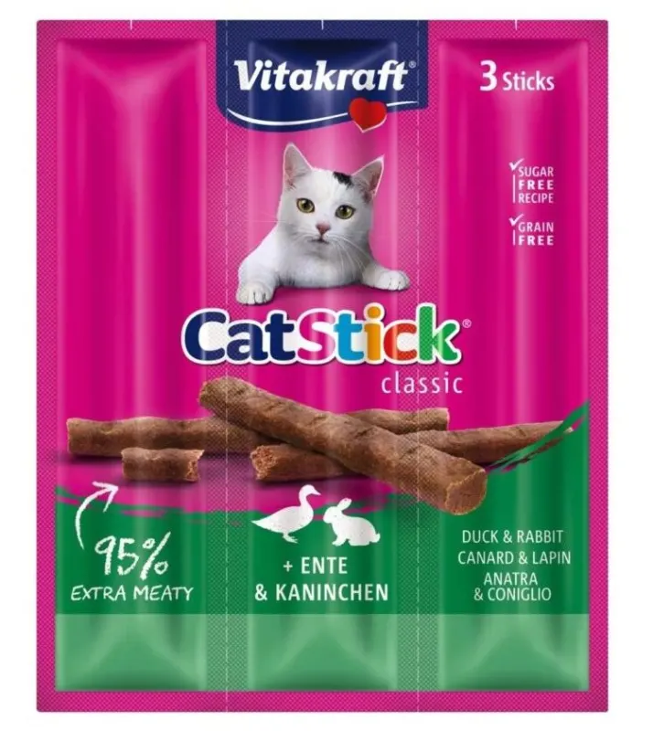Vitakraft Baton Pisica Mini Iepure/Rata 3 Buc