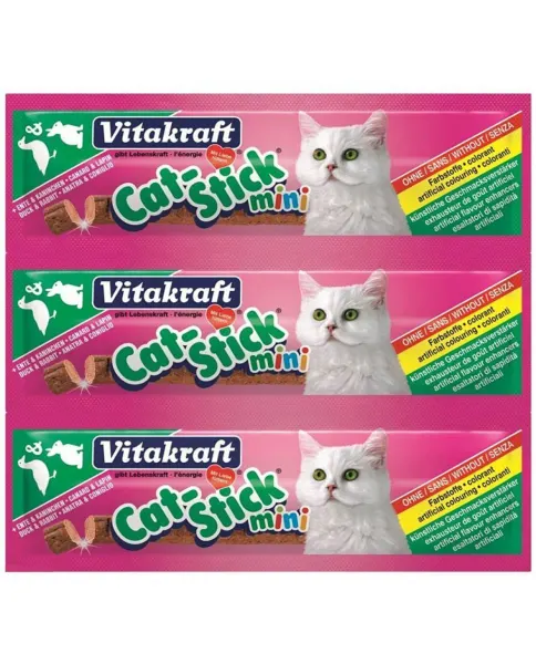 Vitakraft Baton Pisica Mini Iepure Si Rata 3 Buc