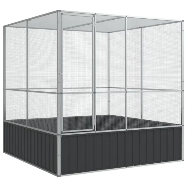 Voliera de pasari, 211x207x212 cm, otel