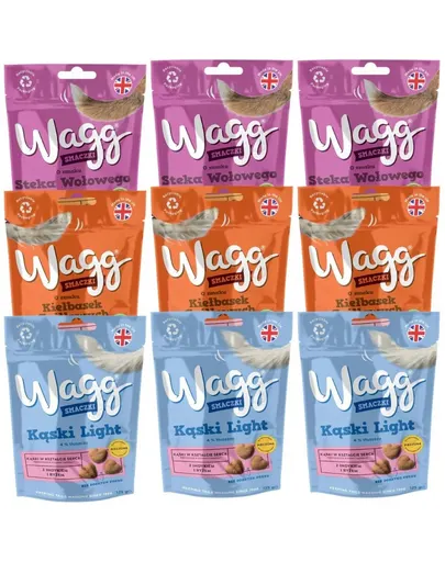 WAGG Mix de arome 9x125g recompense gustoase pentru câini