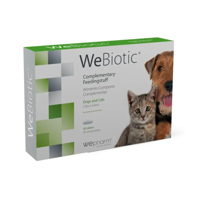 WEPHARM WeBiotic, supliment sistem digestiv câini, comprimate WEPHARM WeBiotic, XS-XL, supliment sistem digestiv câini și pisici, flacon, 30 comprimate