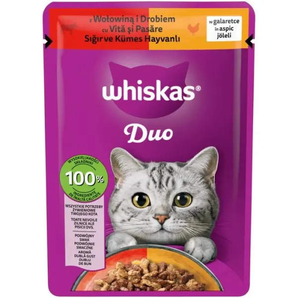 WHISKAS DUO PLIC VITA&PASARE ASPIC 85GR Engros