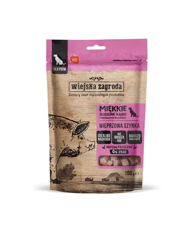WIEJSKA ZAGRODA Șuncă de porc delicatesă pentru câini 100 g